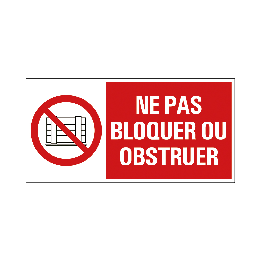 Pickup - Ne pas bloquer ou obstruer - conform NEN-EN-ISO 7010 bord 30x15 cm