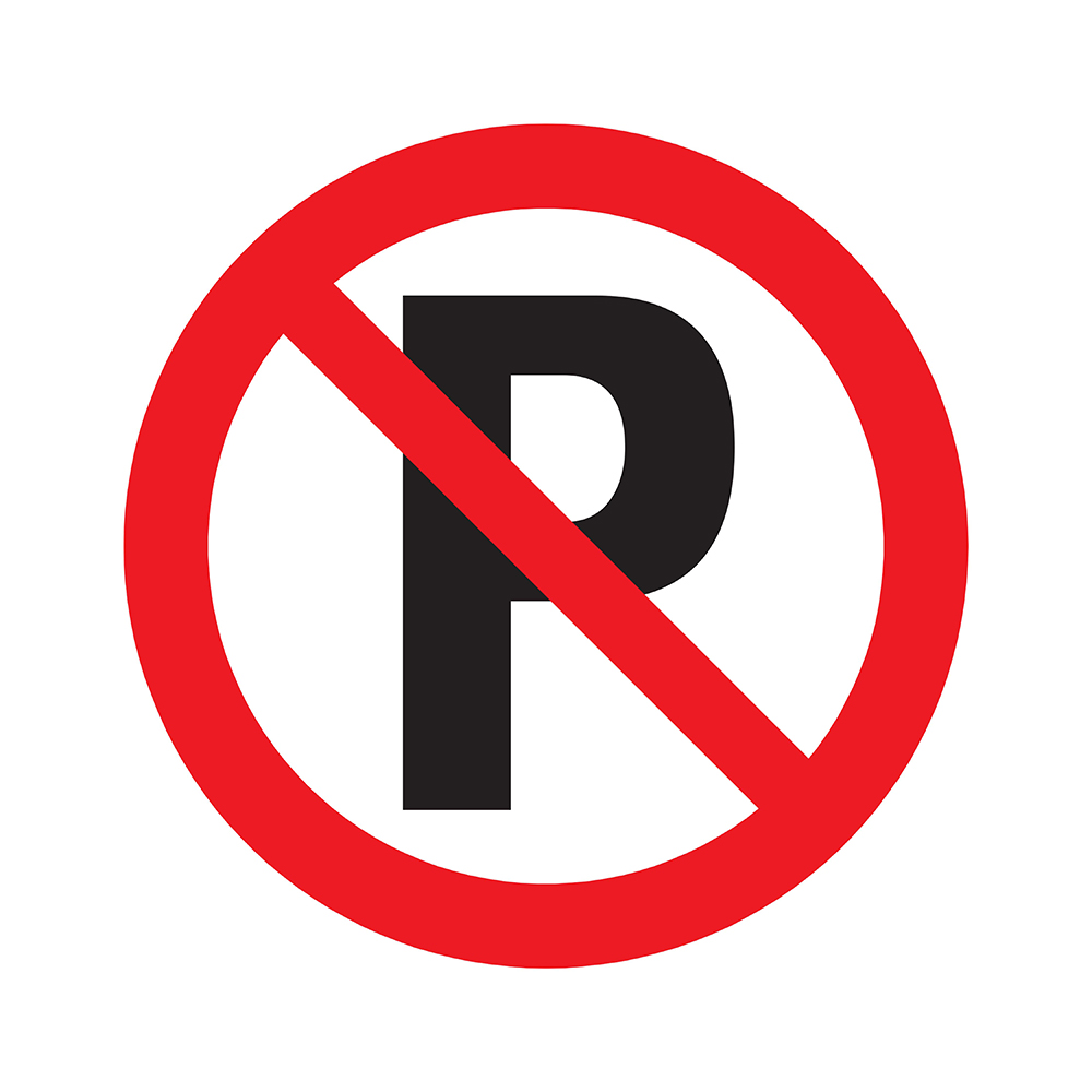 Pickup bord rond diameter 18 cm - Parkeerverbod - Verboden te parkeren