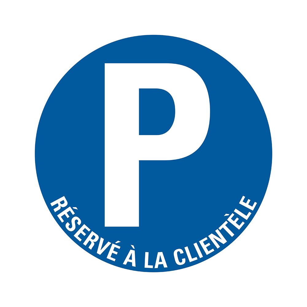 Pickup bord rond diameter 30 cm - Parking réservé à la clientèle