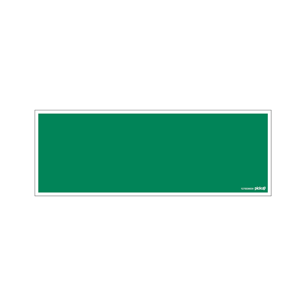 Pickup bord 33x12 cm - groen bord zonder tekst