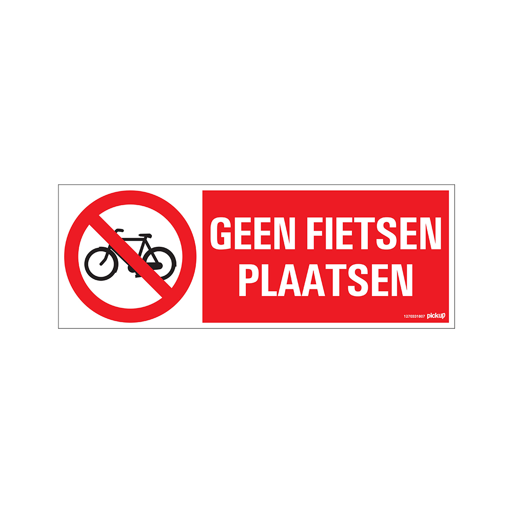 Pickup bord 33x12 cm - Geen fietsen plaatsen