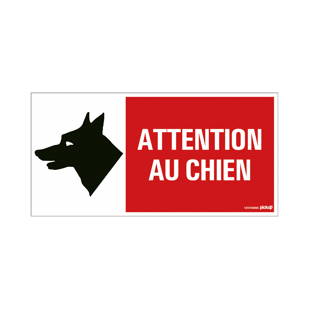 Pickup bord panneau 30x15 cm - Attention au chien