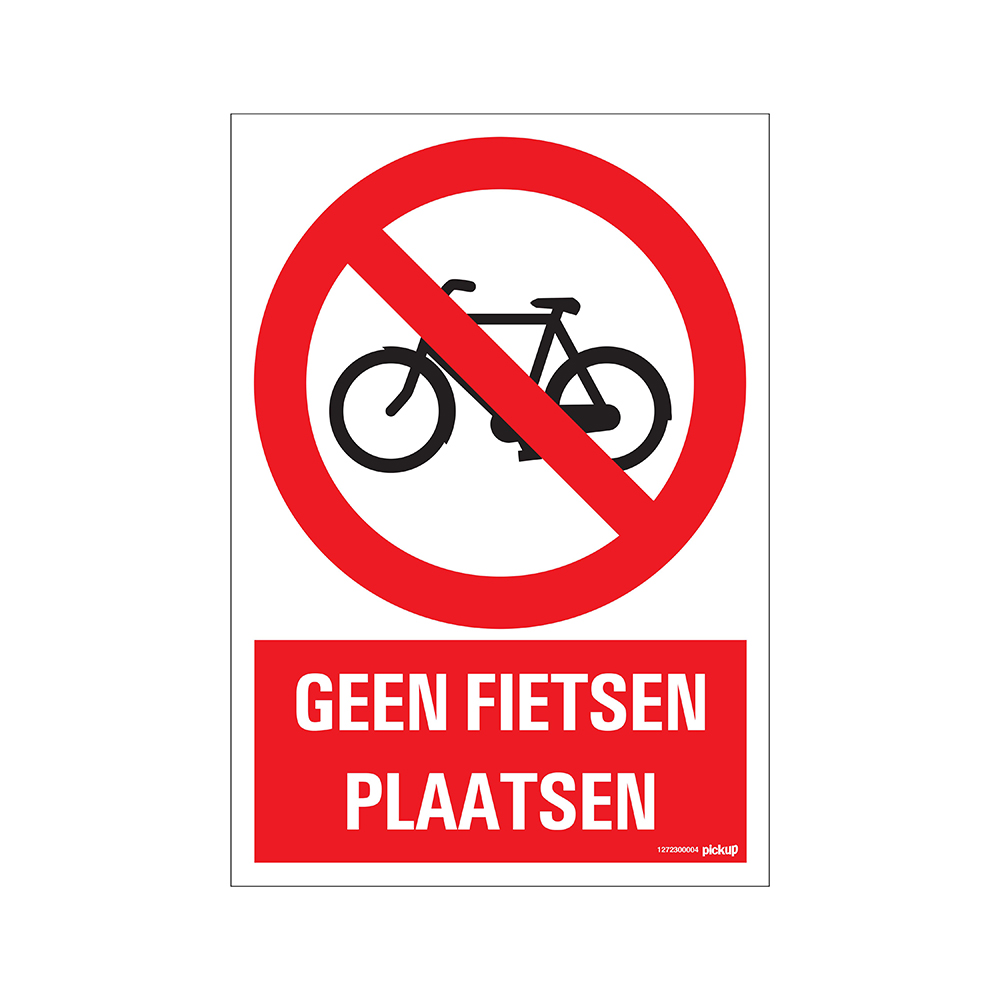Pickup bord 23x33 cm Combinatie - Geen fietsen plaatsen