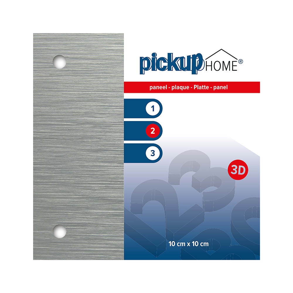 Pickup 3D Home plaat - paneel alu sandwich blanco Dibond 3 mm - 10x10 cm