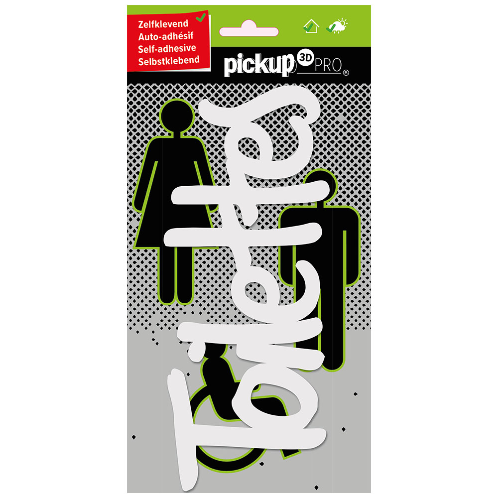 Pickup Route Acryl Pro 3D texte Toilettes blanc - 2110000113