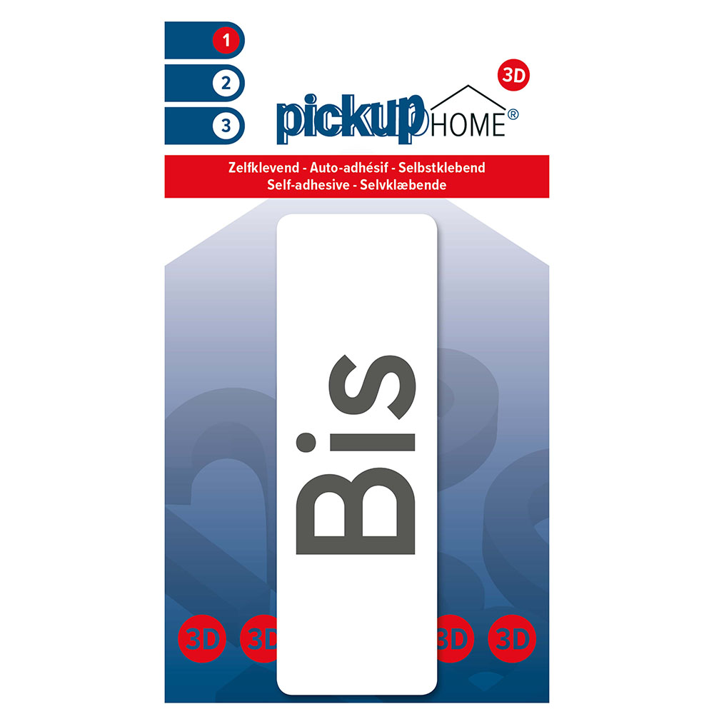 Pickup 3D Home Bis wit - zelfklevend