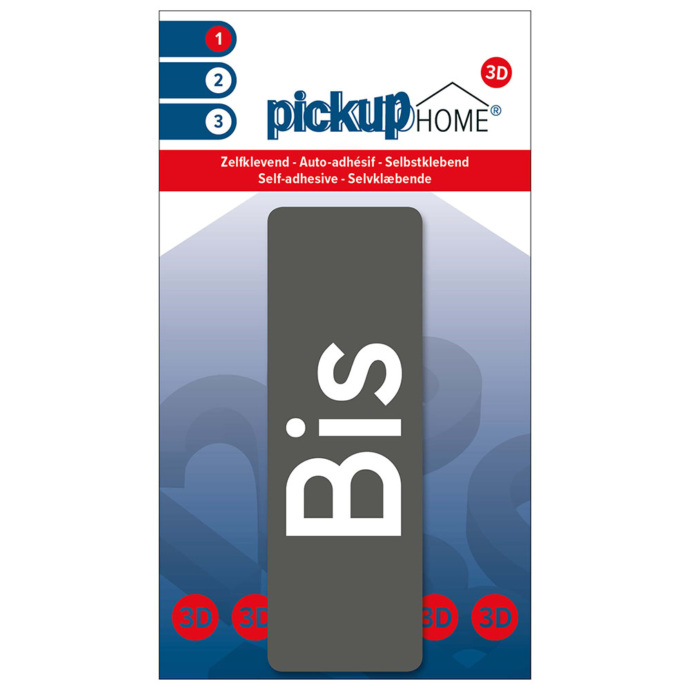 Pickup 3D Home Bis grijs - zelfklevend