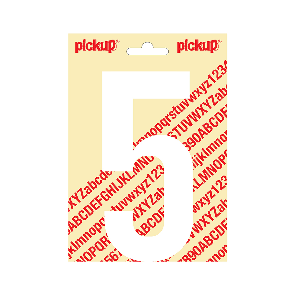 Pickup plakcijfer Nobel 150mm wit 5 - 310121505