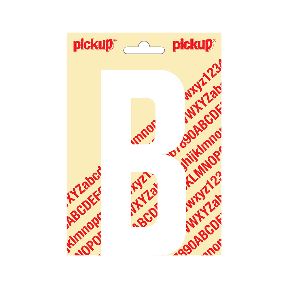 Pickup plakletter Nobel 150mm wit B - 31012150B
