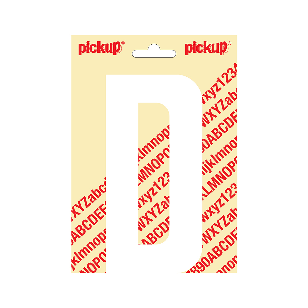 Pickup plakletter Nobel 150mm wit D - 31012150D