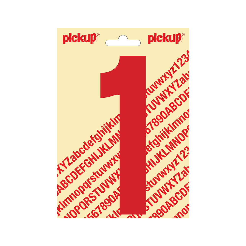 Pickup plakcijfer Nobel 150mm rood 1 - 310221501