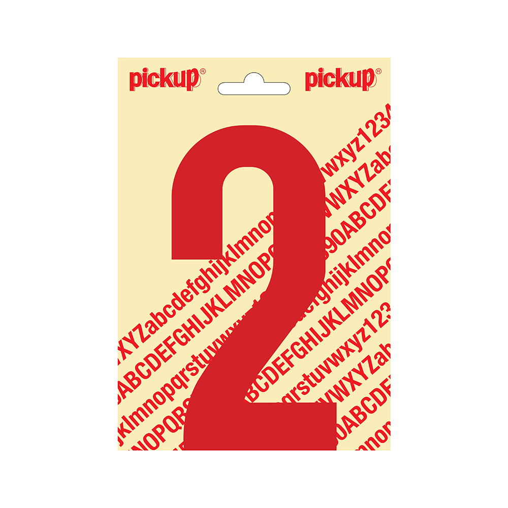 Pickup plakcijfer Nobel 150mm rood 2 - 310221502
