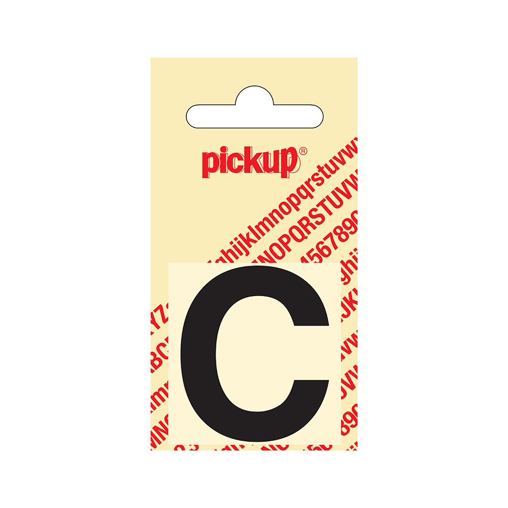 Pickup plakletter Helvetica 40 mm - zwart C