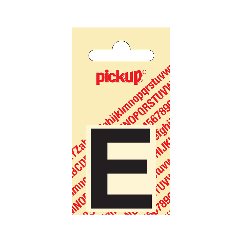 Pickup plakletter Helvetica 40 mm - zwart E