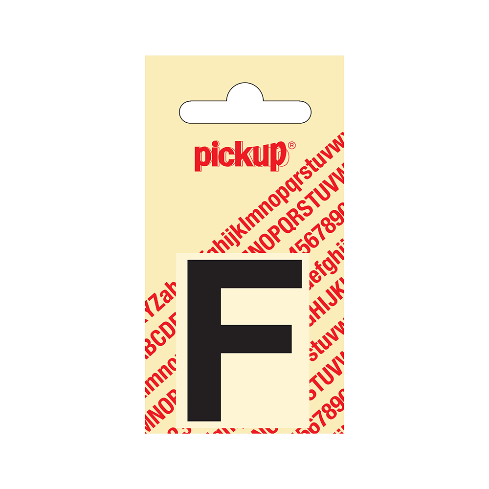 Pickup plakletter Helvetica 40 mm - zwart F