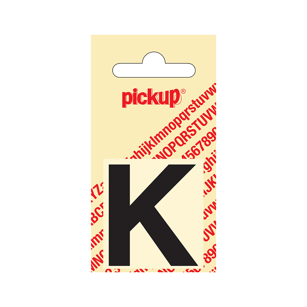 Pickup plakletter Helvetica 40 mm - zwart K