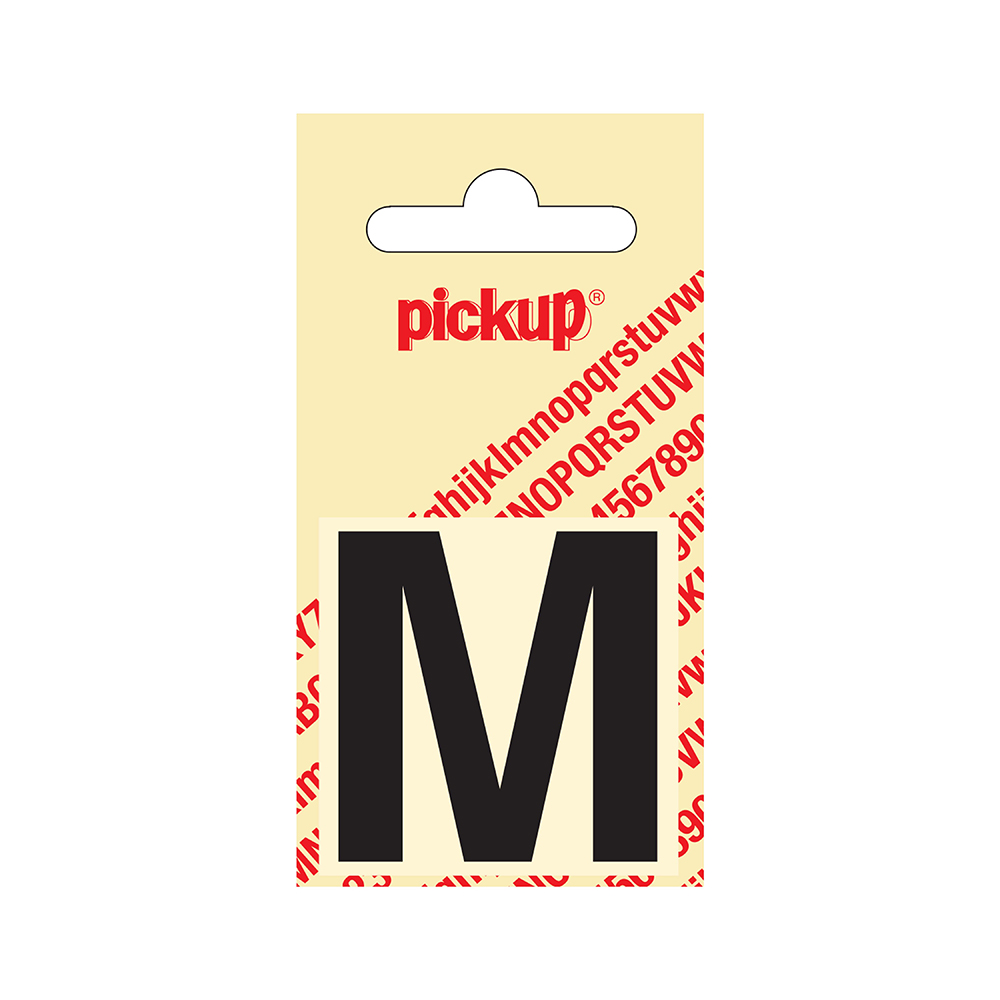 Pickup plakletter Helvetica 40 mm - zwart M