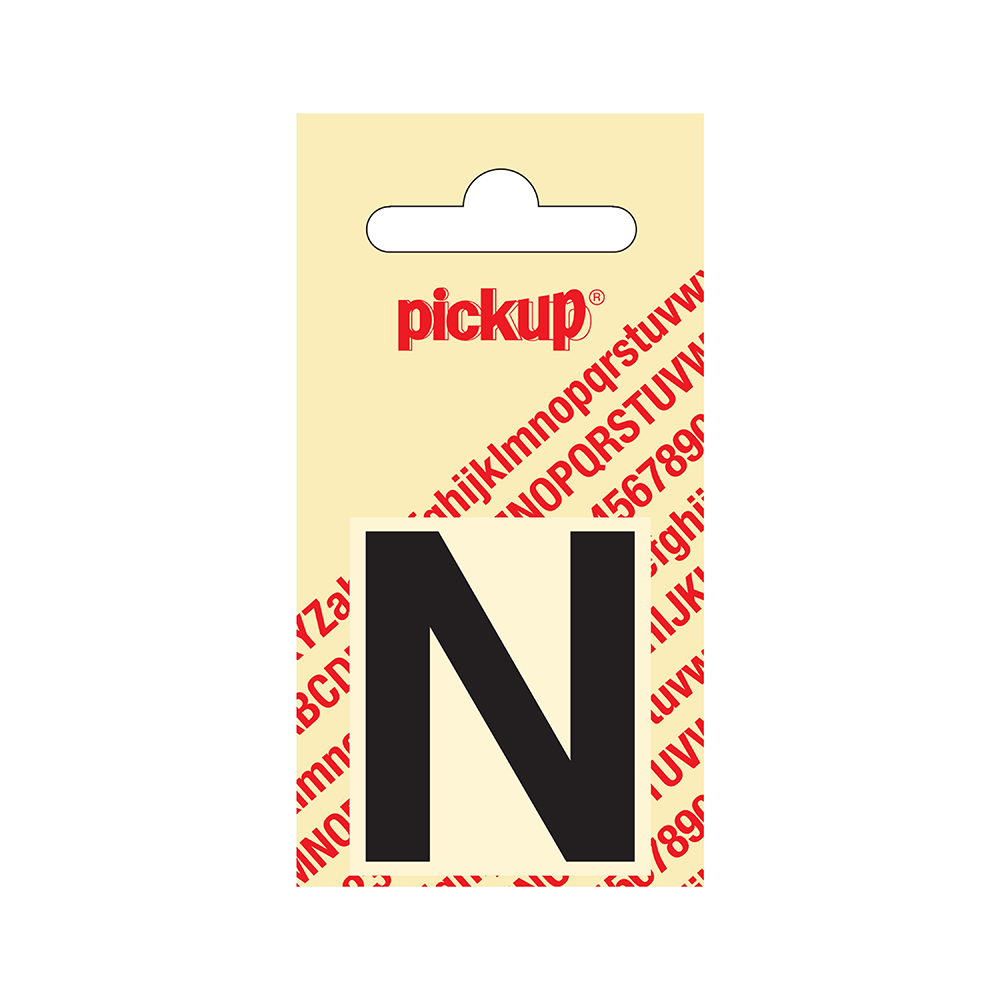 Pickup plakletter Helvetica 40 mm - zwart N
