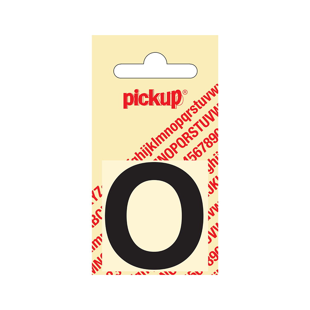 Pickup plakletter Helvetica 40 mm - zwart O