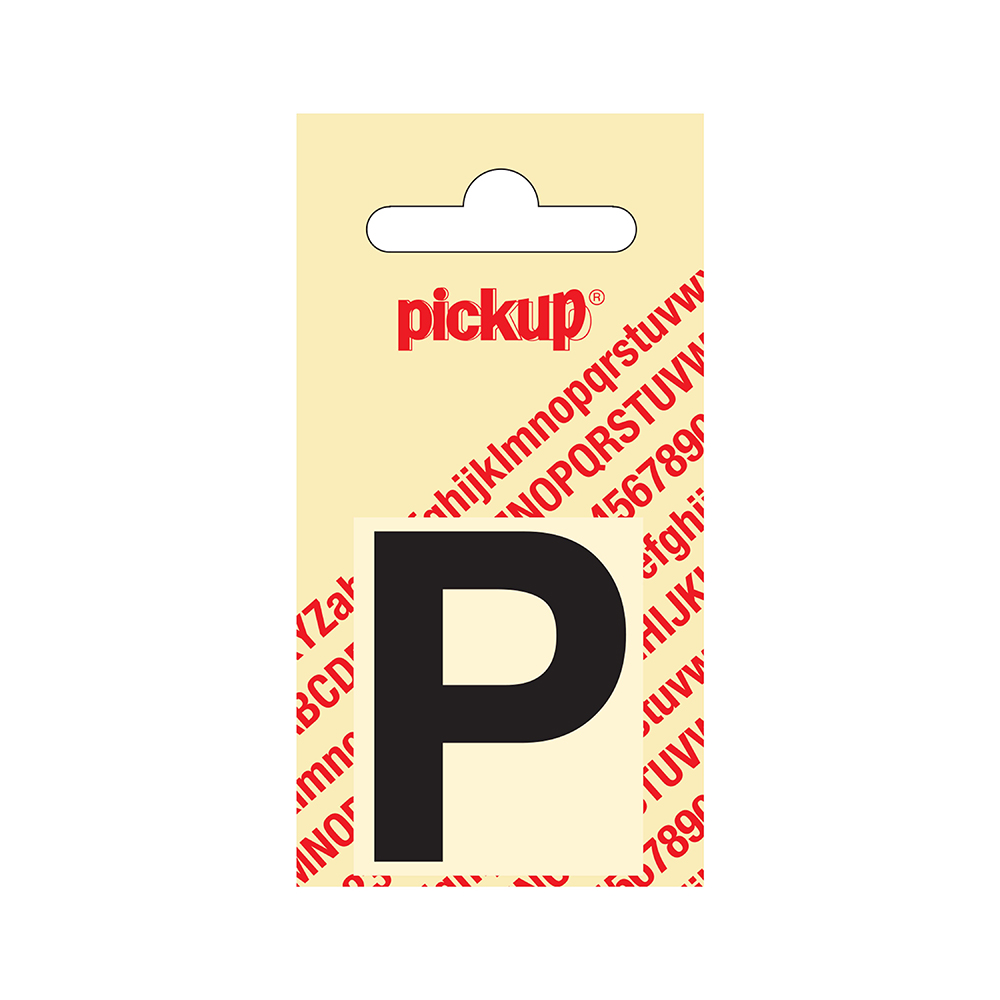 Pickup plakletter Helvetica 40 mm - zwart P