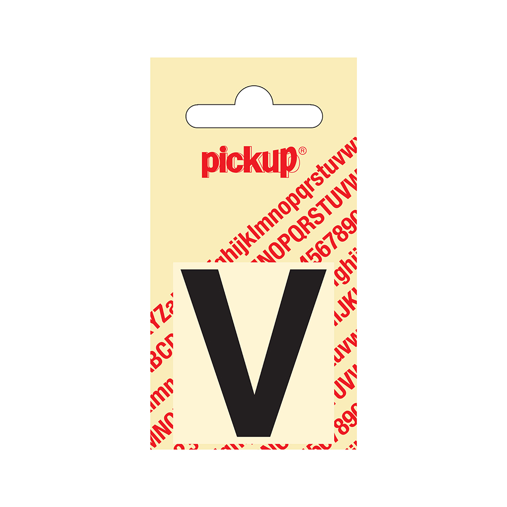 Pickup plakletter Helvetica 40 mm - zwart V