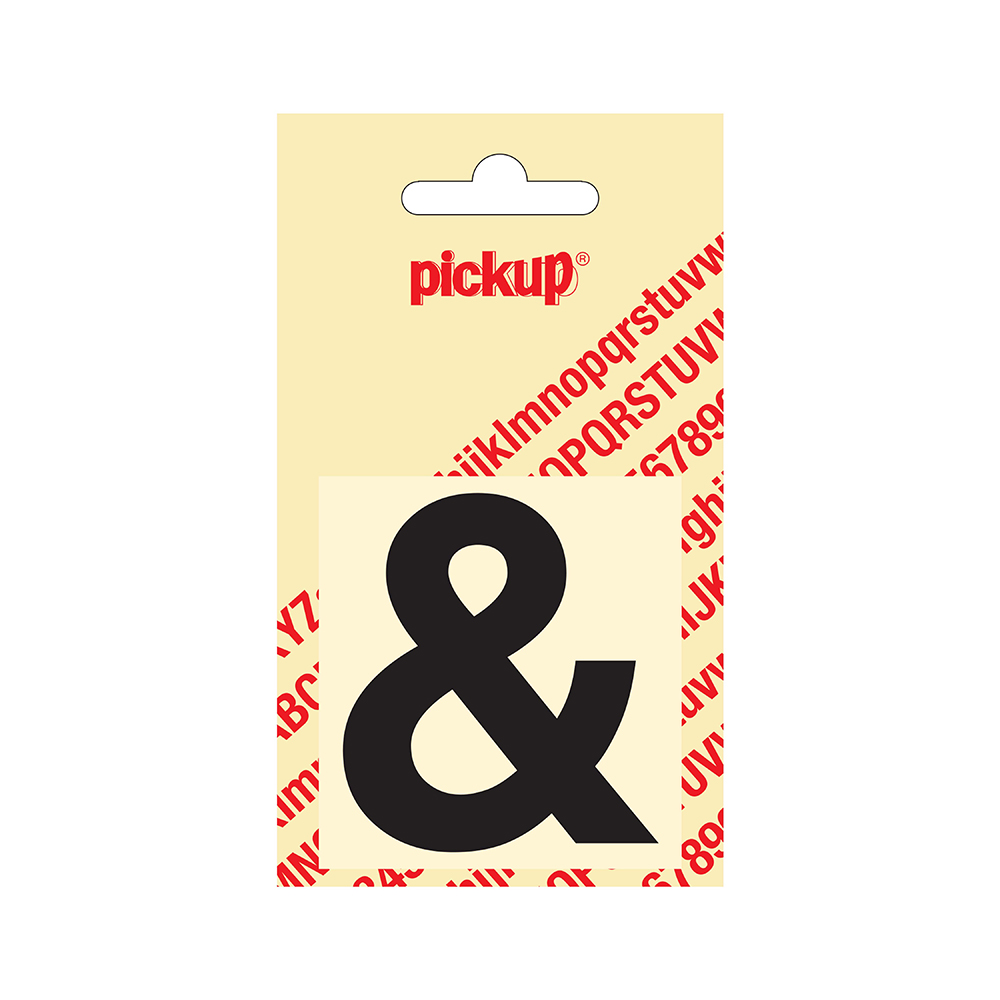 Pickup plakletter Helvetica 60 mm - zwart &