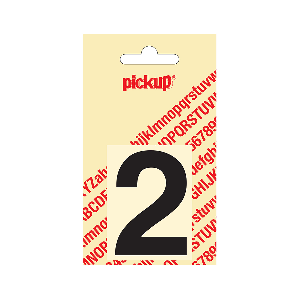 Pickup plakcijfer Helvetica 60 mm - zwart 2