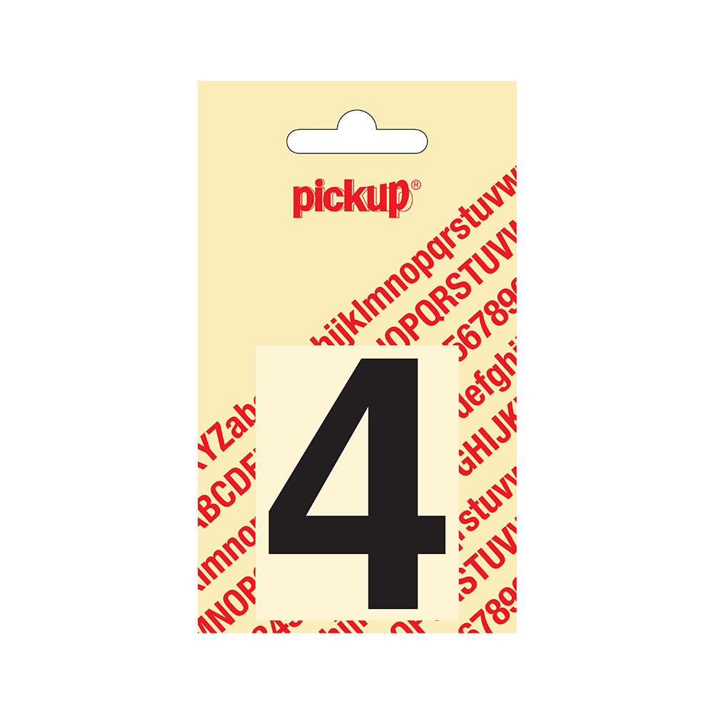 Pickup plakcijfer Helvetica 60 mm - zwart 4