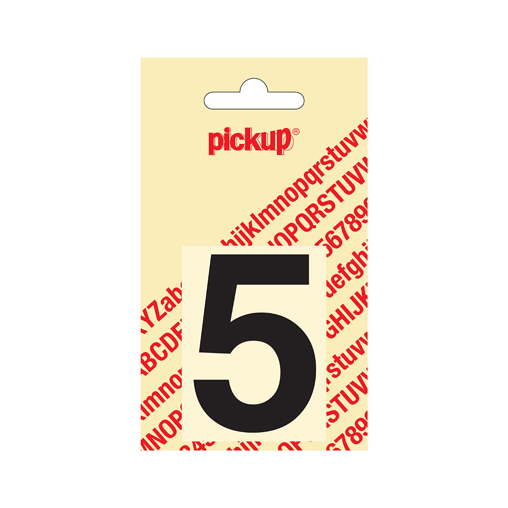 Pickup plakcijfer Helvetica 60 mm - zwart 5