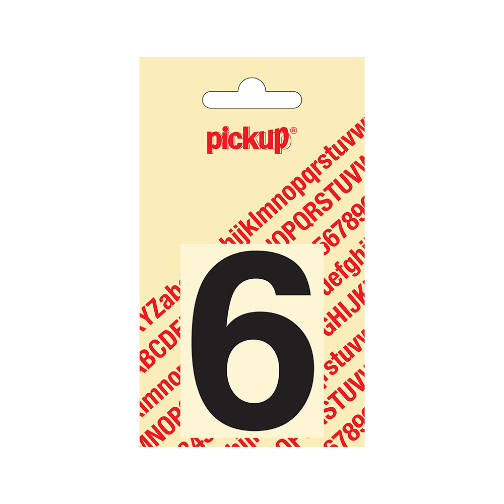 Pickup plakcijfer Helvetica 60 mm - zwart 6