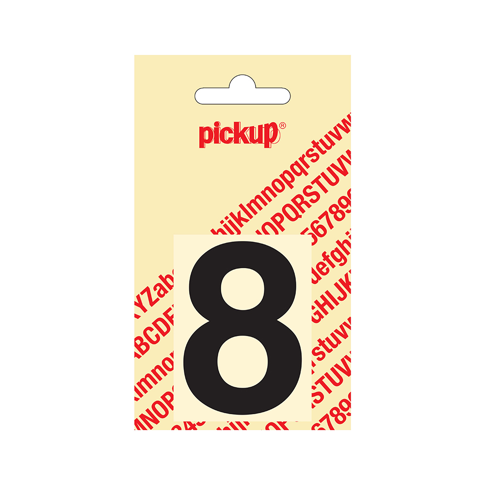 Pickup plakcijfer Helvetica 60 mm - zwart 8