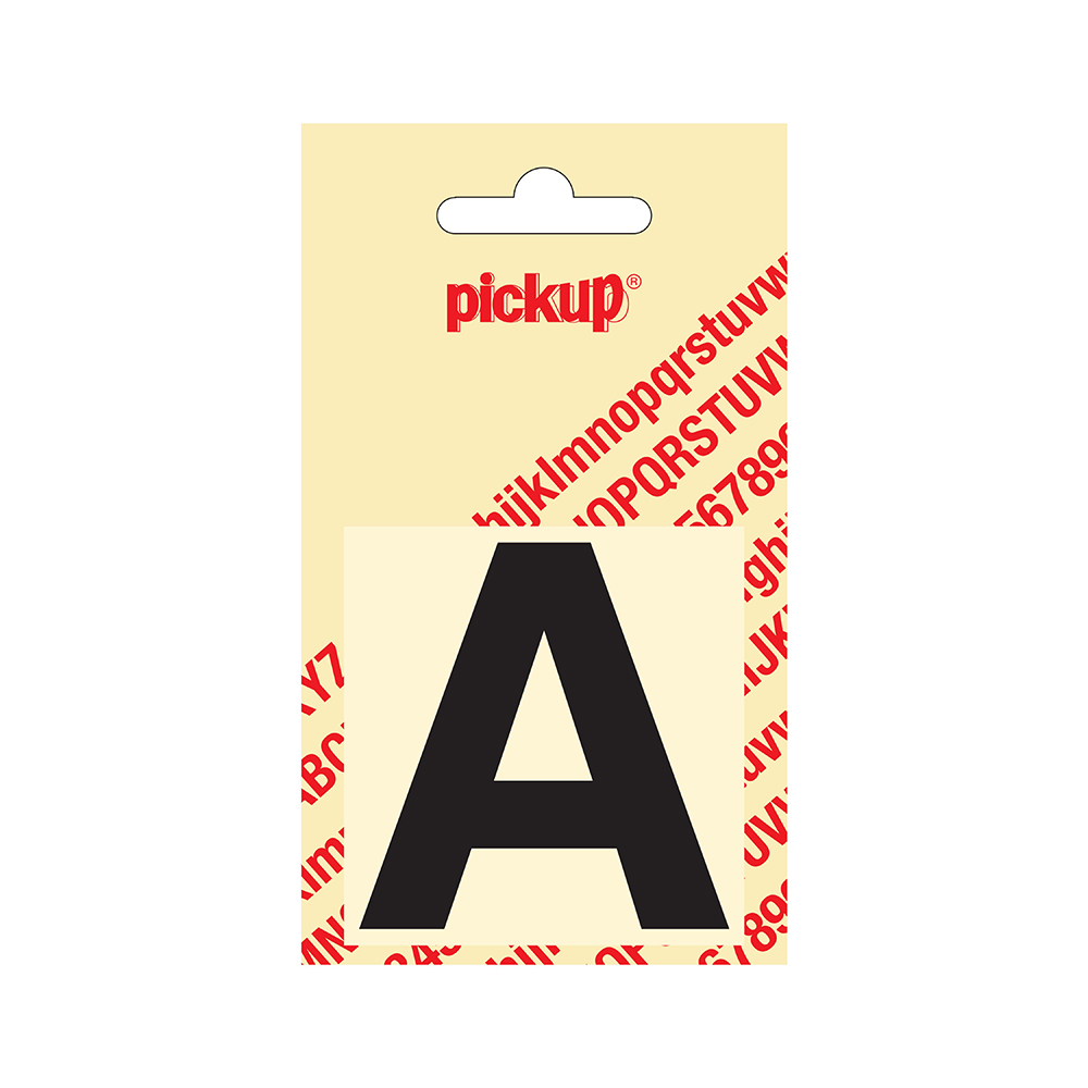 Pickup plakletter Helvetica 60 mm - zwart A