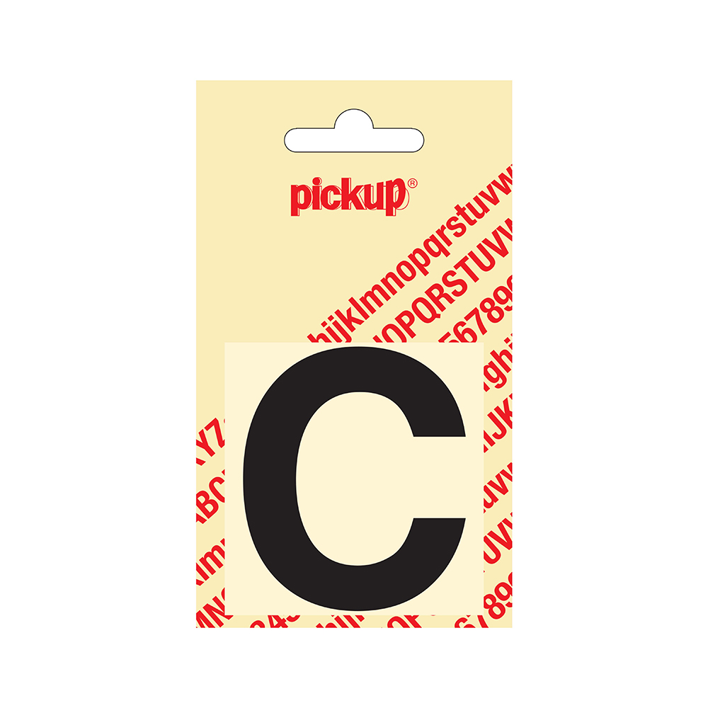 Pickup plakletter Helvetica 60 mm - zwart C