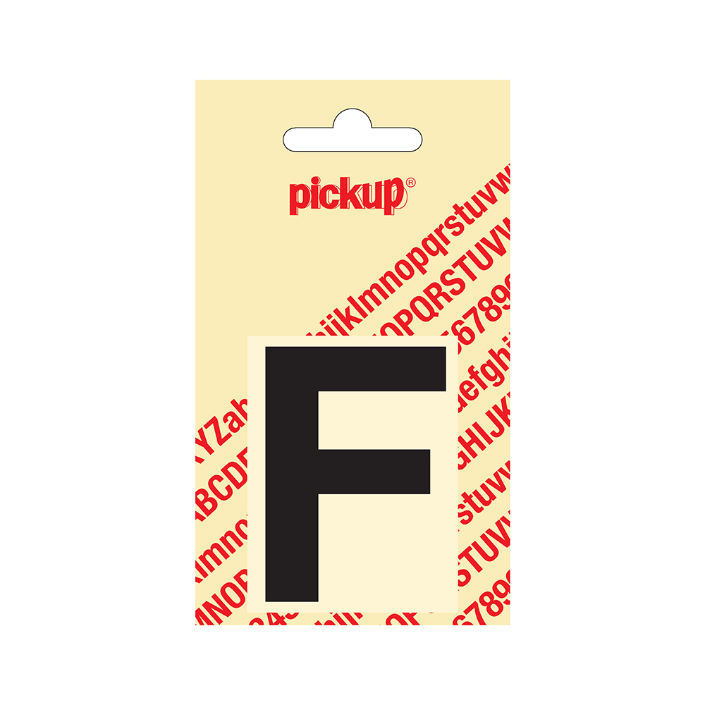 Pickup plakletter Helvetica 60 mm - zwart F