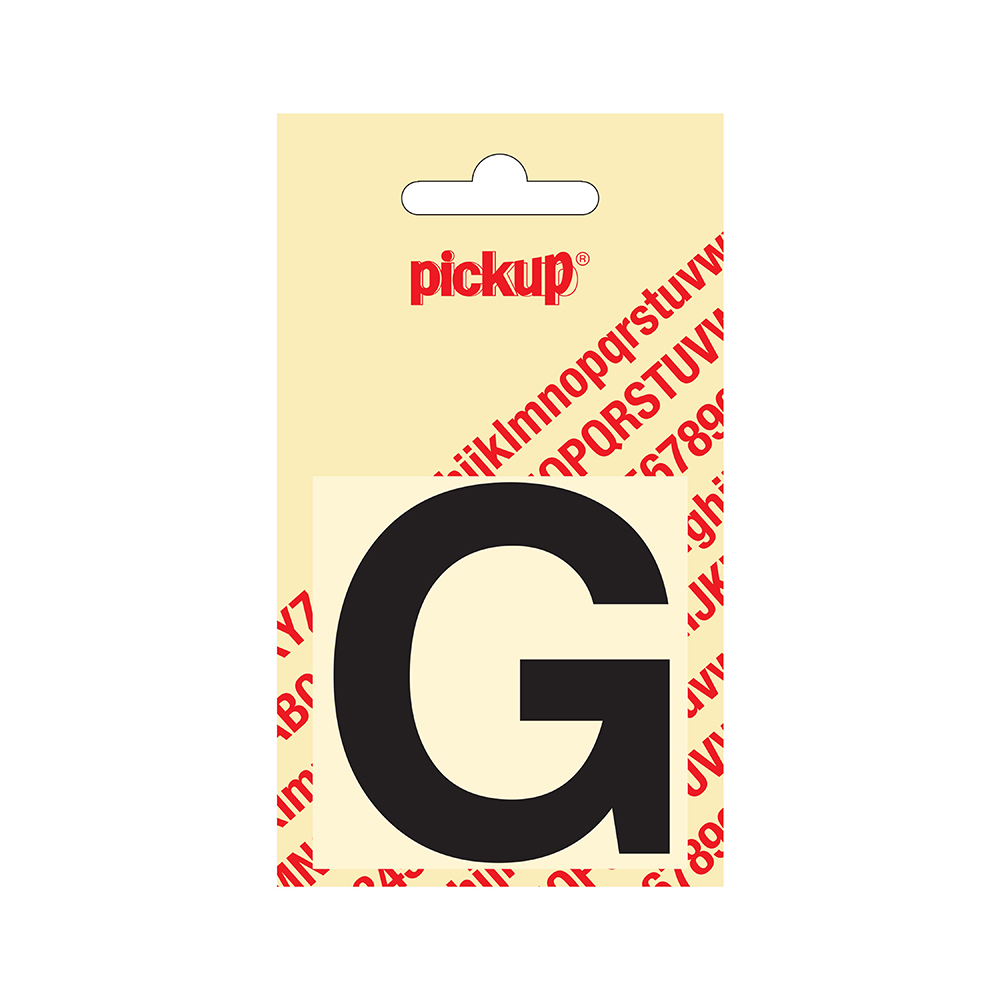 Pickup plakletter Helvetica 60 mm - zwart G
