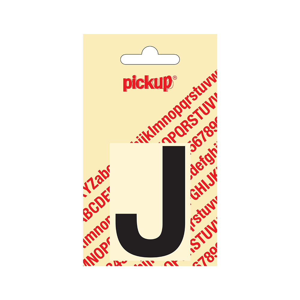 Pickup plakletter Helvetica 60 mm - zwart J