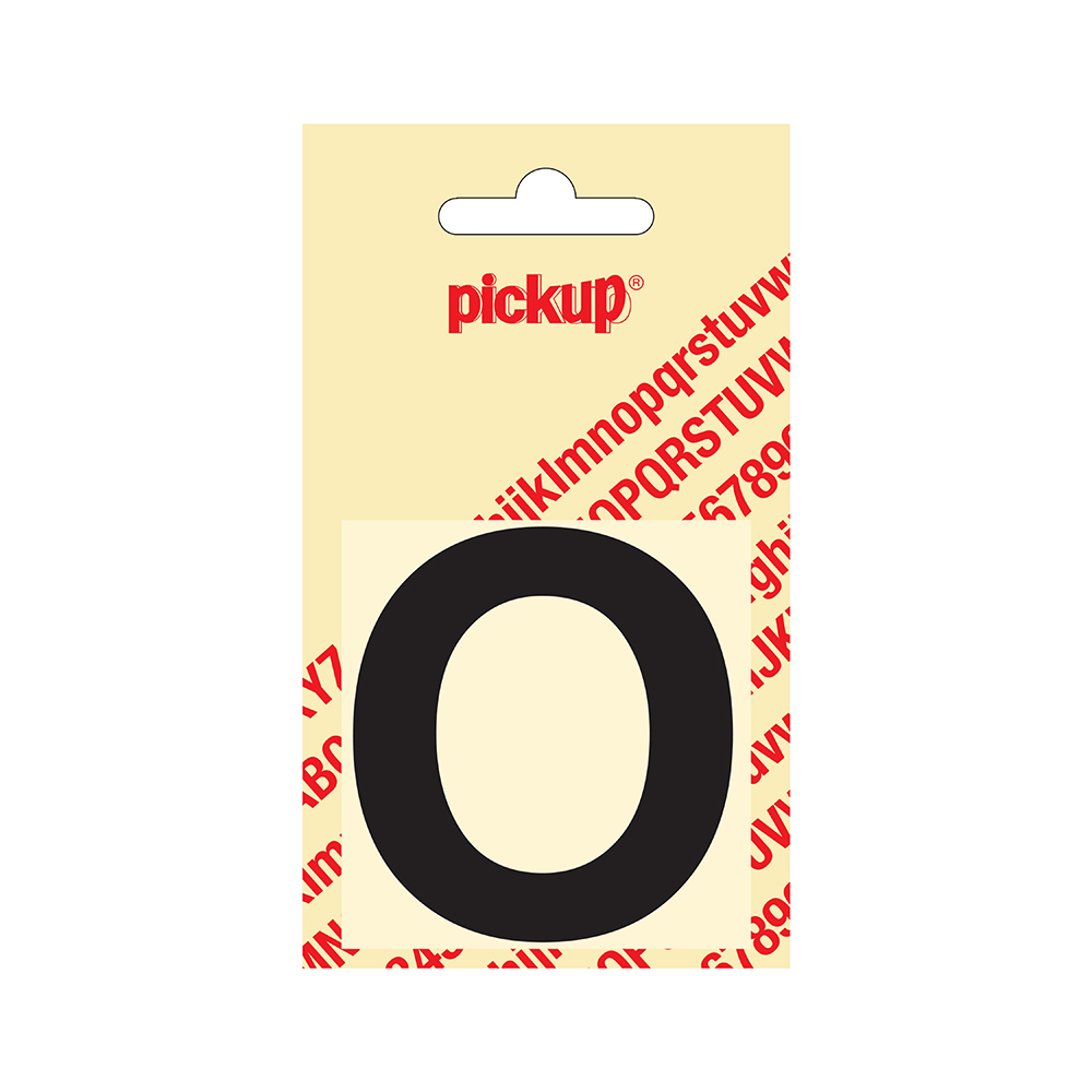 Pickup plakletter Helvetica 60 mm - zwart O