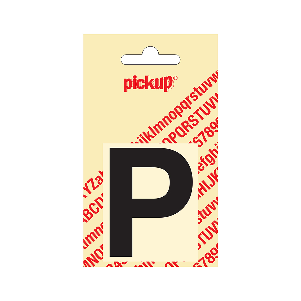 Pickup plakletter Helvetica 60 mm - zwart P