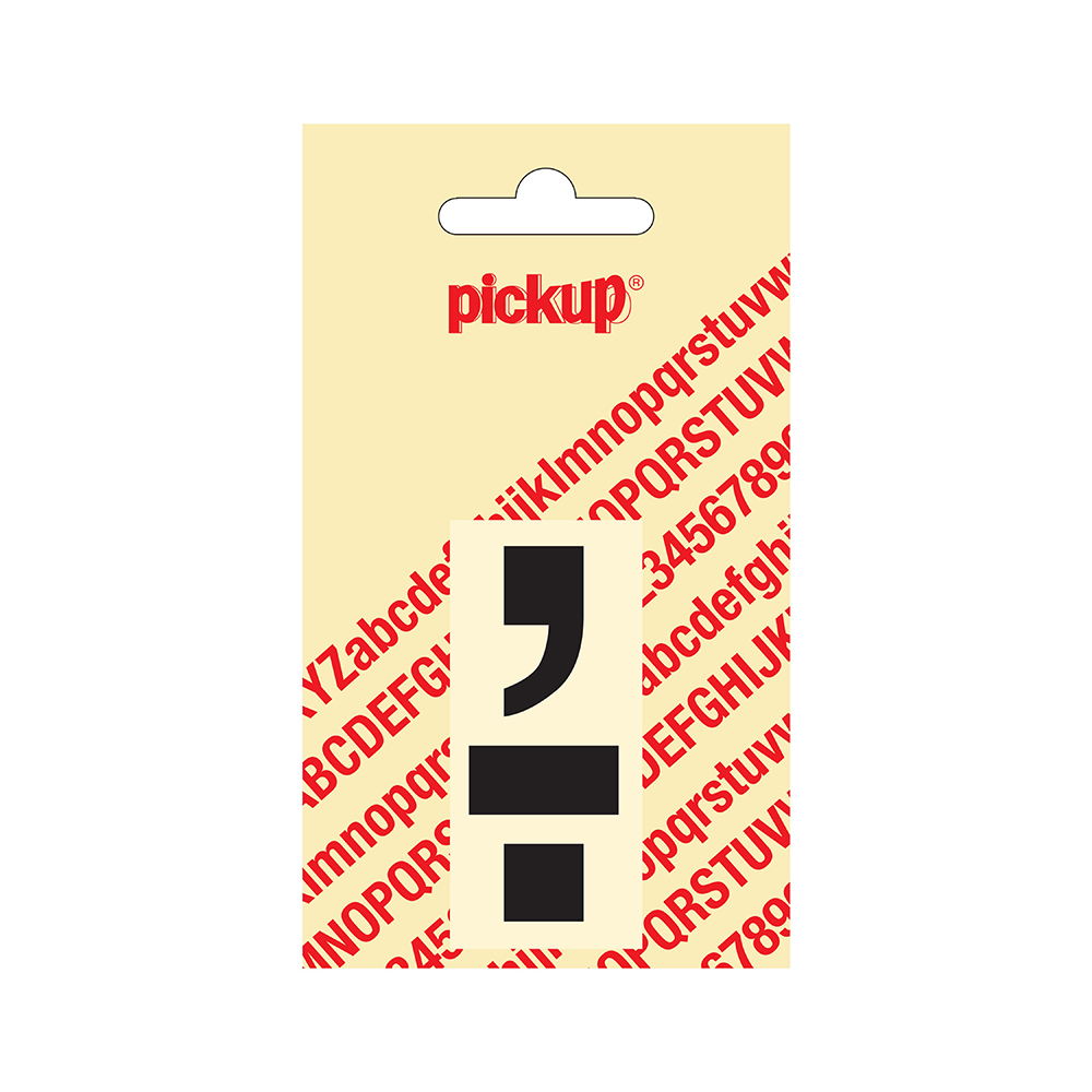 Pickup plakletter Helvetica 60 mm - punt komma zwart