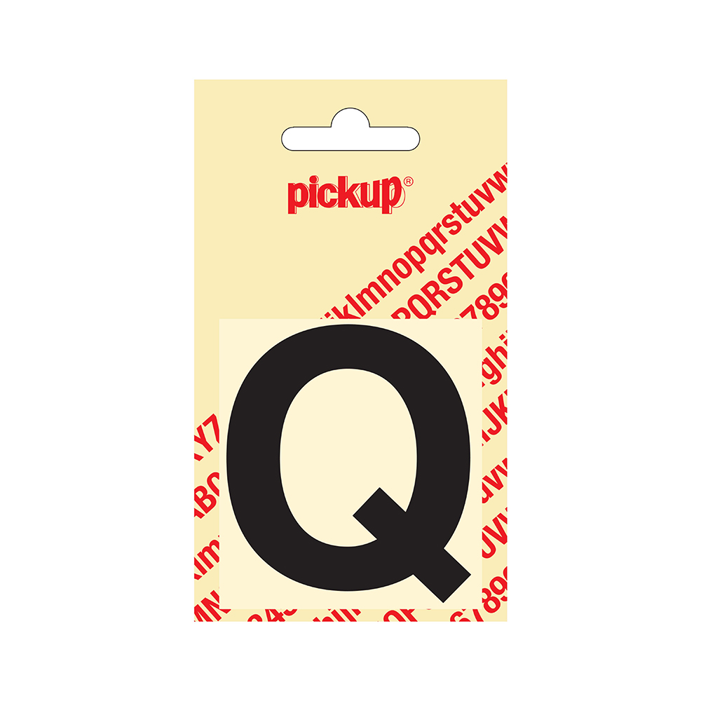 Pickup plakletter Helvetica 60 mm - zwart Q
