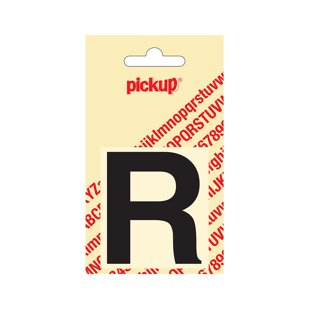 Pickup plakletter Helvetica 60 mm - zwart R