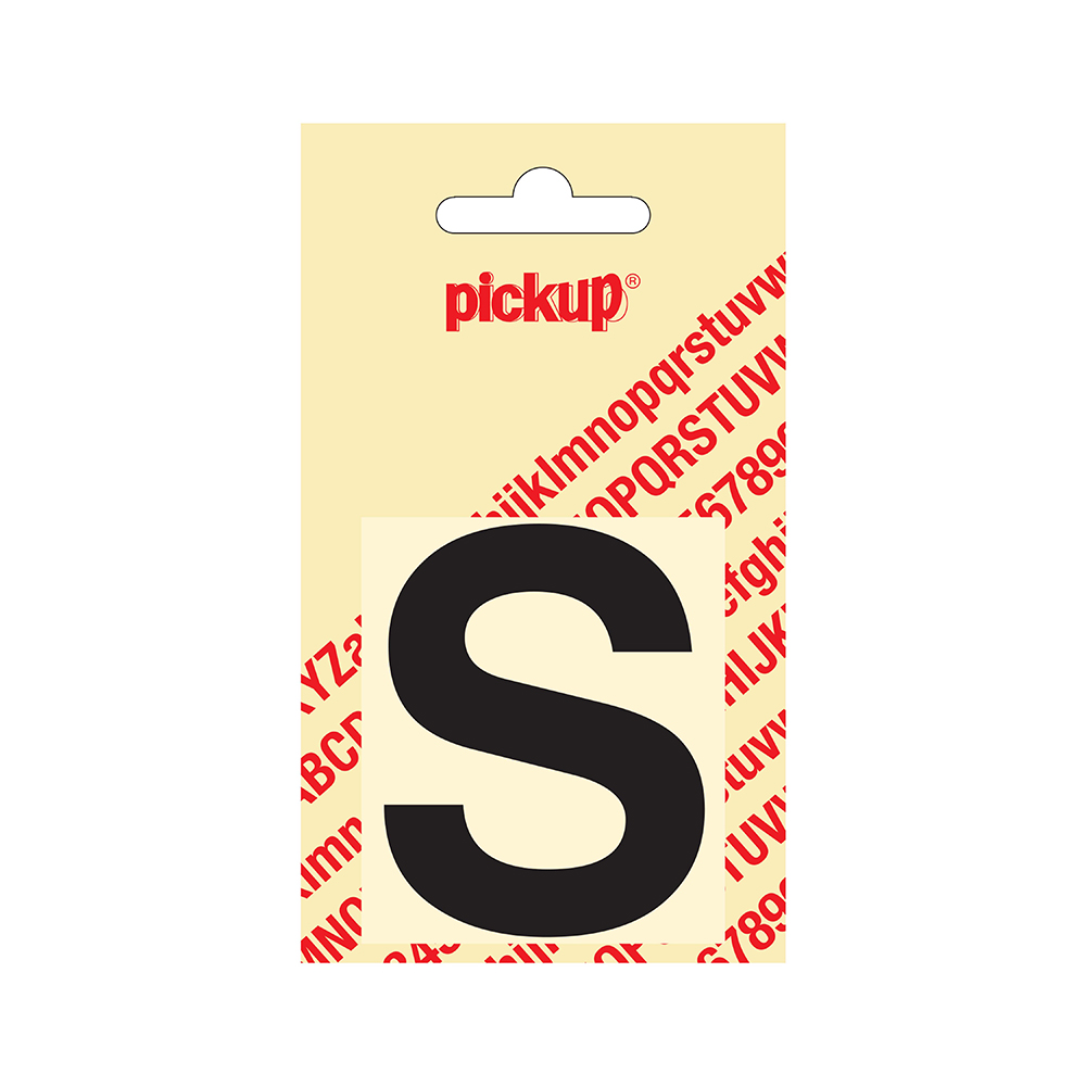 Pickup plakletter Helvetica 60 mm - zwart S
