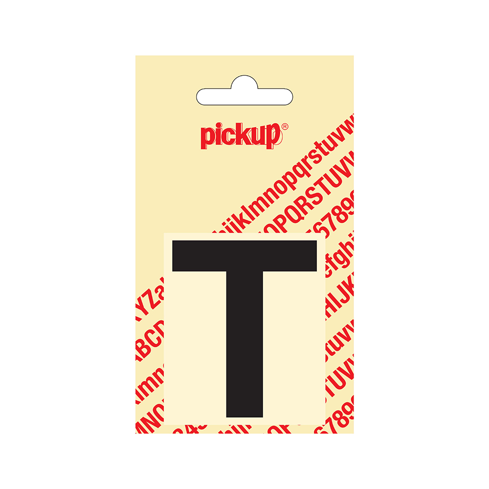 Pickup plakletter Helvetica 60 mm - zwart T