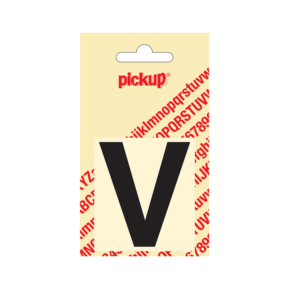 Pickup plakletter Helvetica 60 mm - zwart V