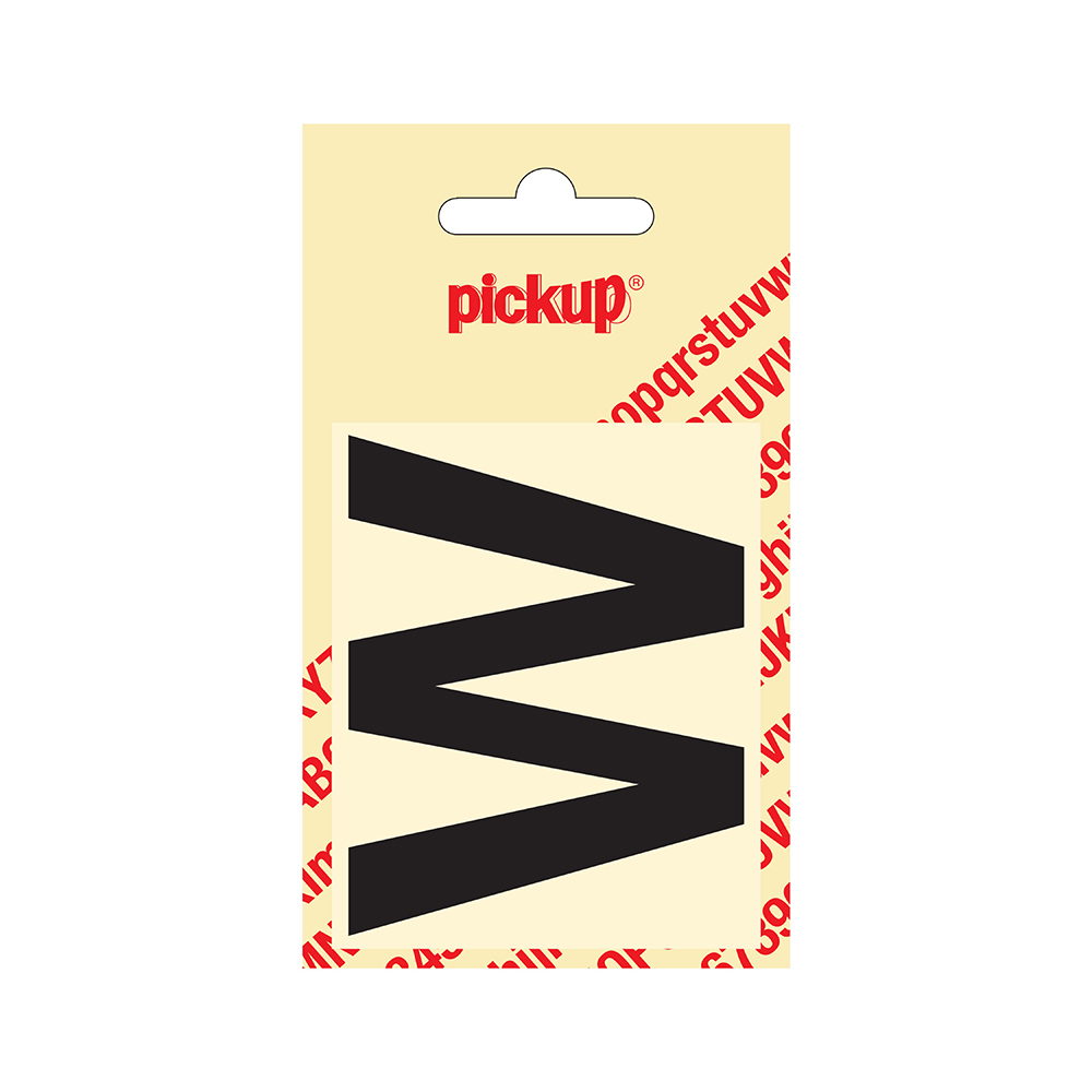 Pickup plakletter Helvetica 60 mm - zwart W