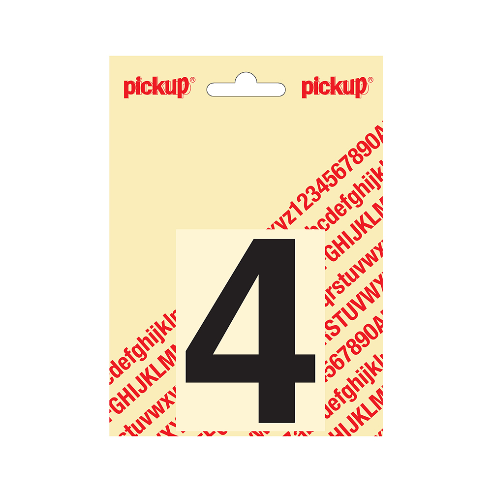 Pickup plakcijfer Helvetica 80 mm - zwart 4