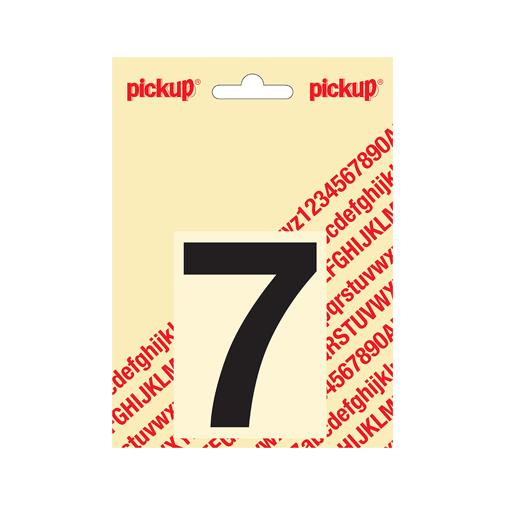 Pickup plakcijfer Helvetica 80 mm - zwart 7