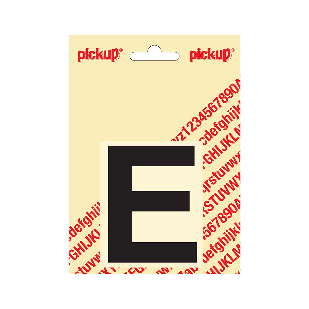 Pickup plakletter Helvetica 80 mm - zwart E