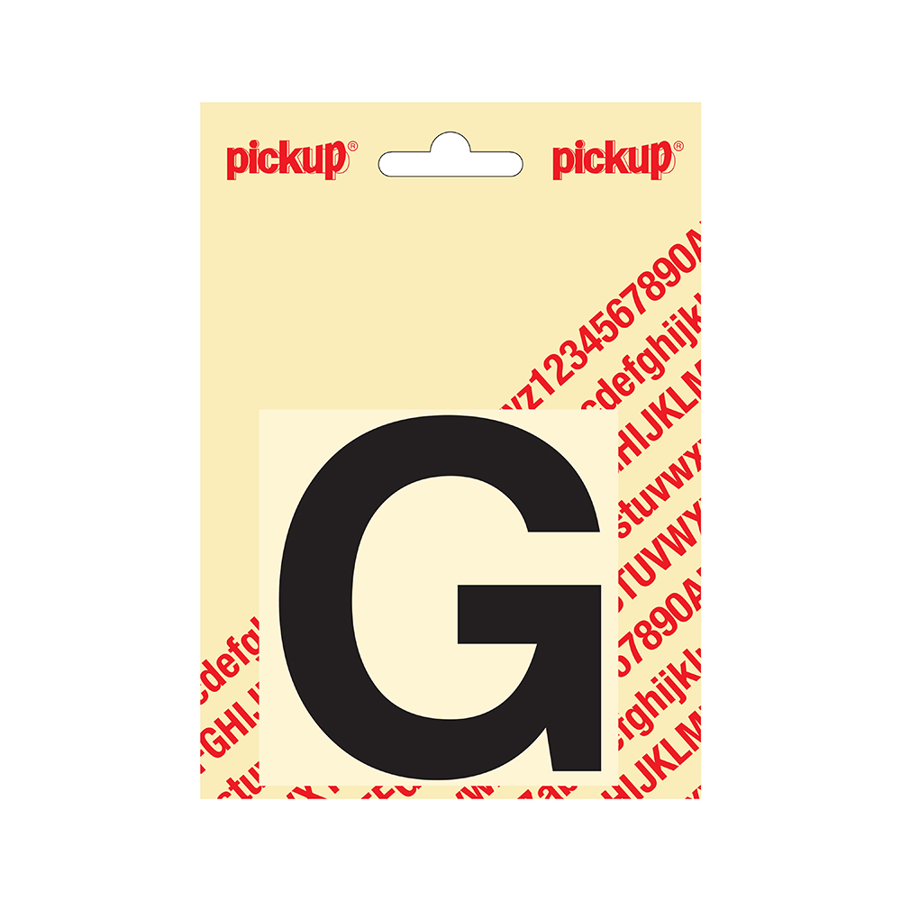 Pickup plakletter Helvetica 80 mm - zwart G