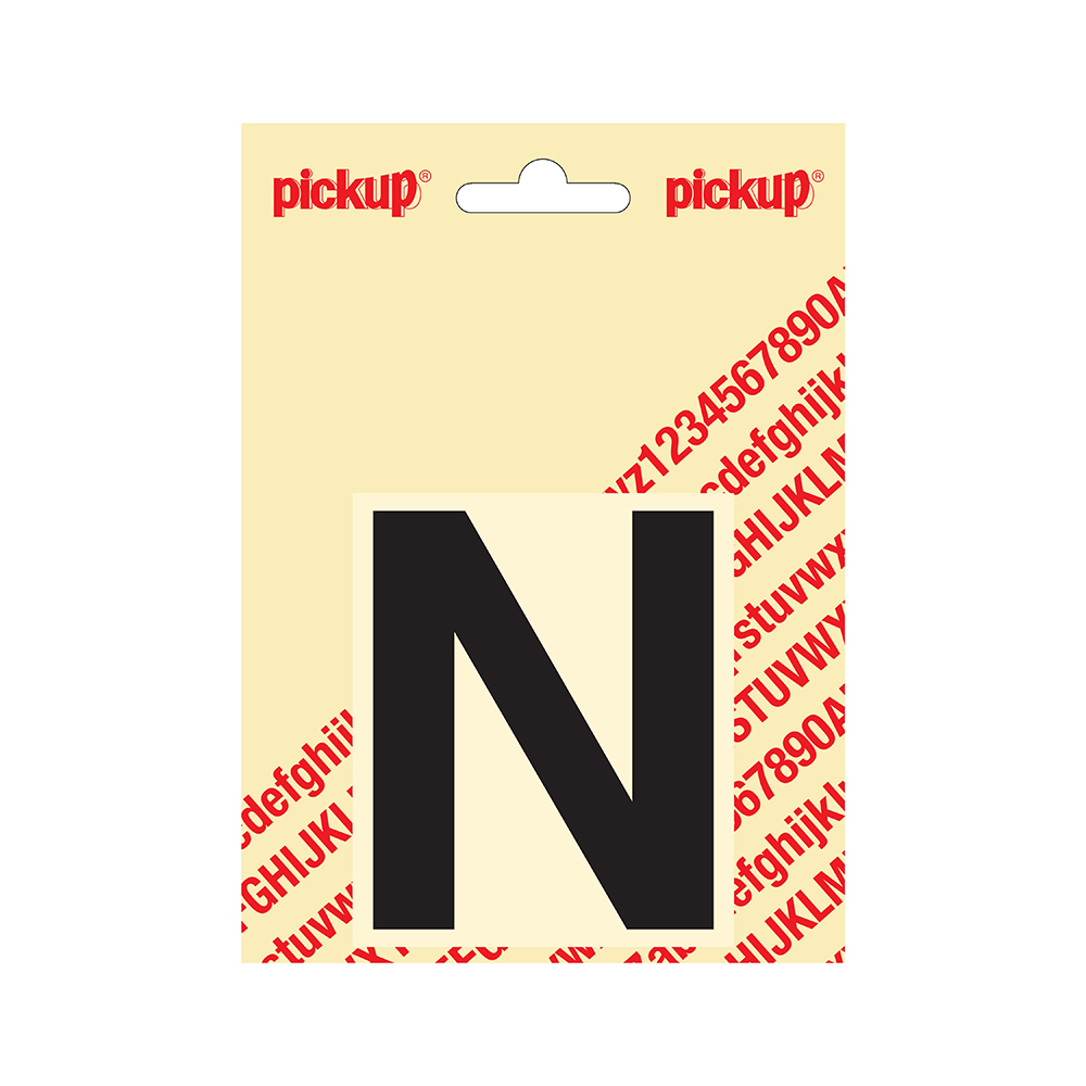 Pickup plakletter Helvetica 80 mm - zwart N